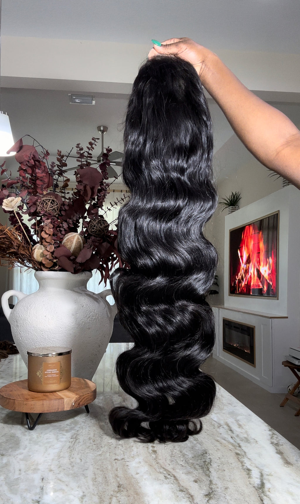 "HD LUXURY BODY LACE FRONTAL WIGS, NATURAL BLACK"